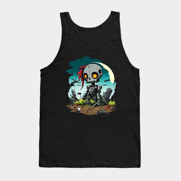 Robot girl Tank Top by Crazy skull